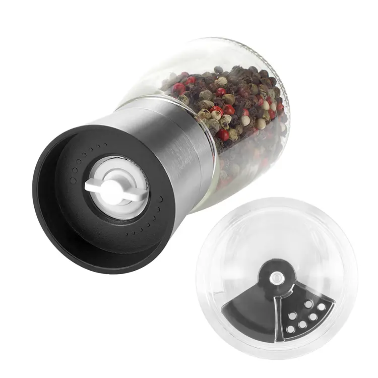 ODM Stainless Steel Salt and Pepper Grinder with Multifunctional Lid