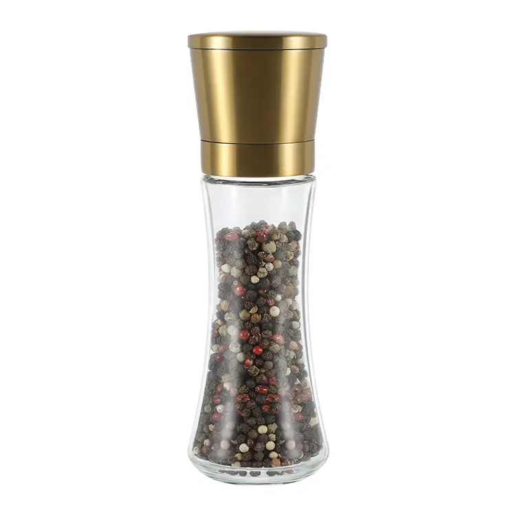 ODM Gold Pepper Grinder Set with Glass Jar