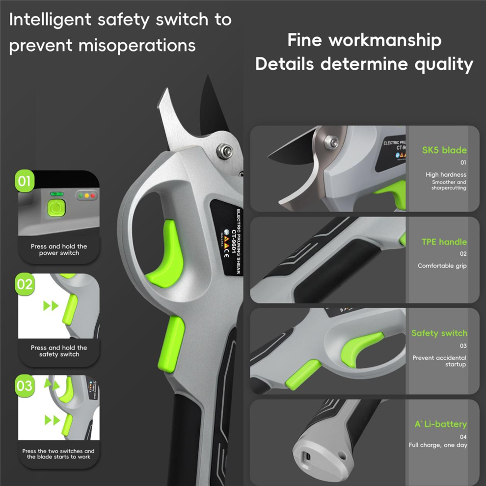 Intelligent safety switch and TPE comfortable handle
