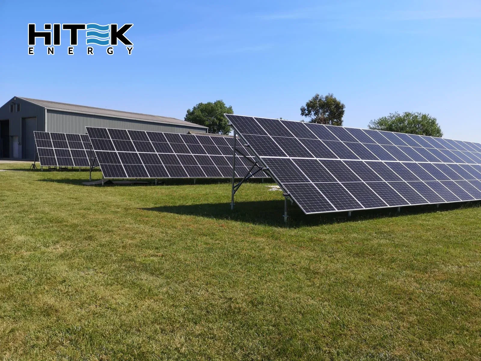 Sistema de Energia Solar Off Grid Hitek 5kw 6kw 8 Kw 10kw 10kVA Sistema de Armazenamento de Energia Solar Híbrido Residencial no Telhado LiFePO4 no Solo
