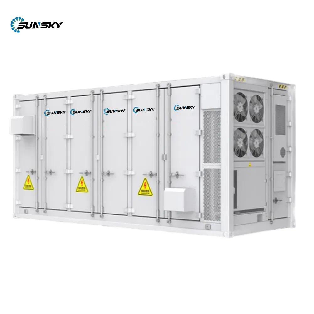 Sunsky Tudo em Um 20FT 40FT Solar 300kw 500kw Container Bess 2.5MW 5MW Alta Tensão LiFePO4 Bateria 5mwh 10mwh Sistema de Armazenamento de Energia Comercial e Industrial