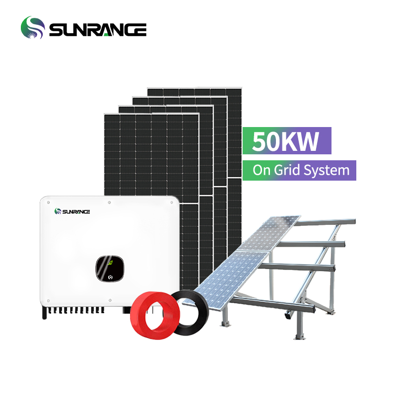Sistema de Armazenamento de Energia Solar Comercial All-in-One Sunrange Conectado à Rede 30kw 100kw 150kw Sistema de Energia Solar Industrial Conectado à Rede