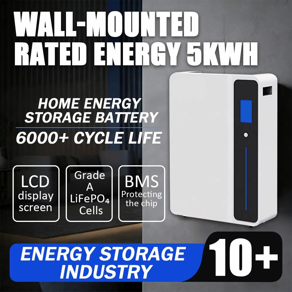 5kwh Powerwall LiFePO4 Sistema de Armazenamento de Energia Solar em Escala de Utilidade com Bateria e BMS Inteligente para off-Grid