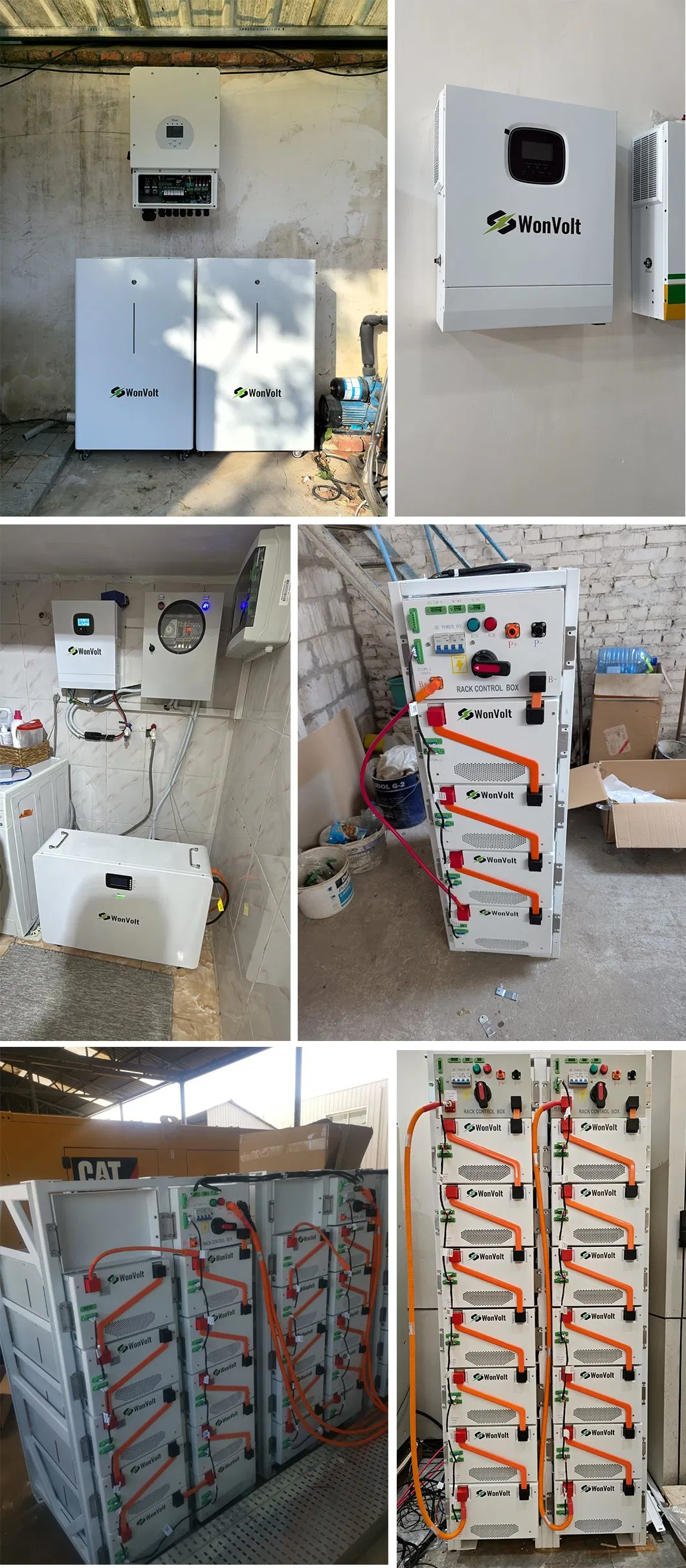 Fotos detalhadas do sistema de armazenamento de energia