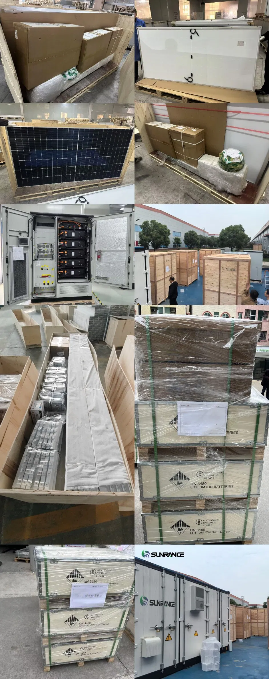 Embalagem e envio de produtos de energia solar