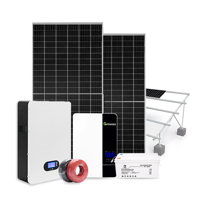 10kw 15kw 30kw sistema solar off-grid para casa, bateria de íon de lítio, inversor, módulo fotovoltaico, painéis, armazenamento de energia, sistema híbrido, portátil