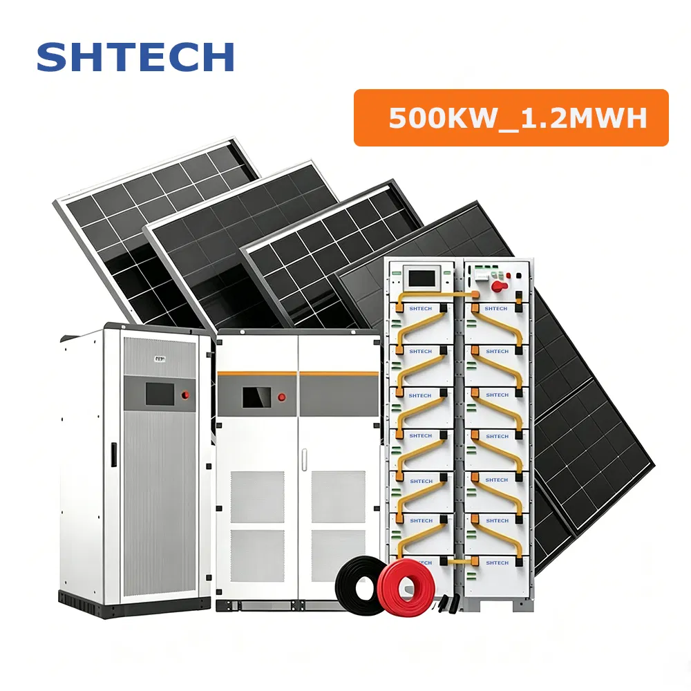 Complete 500kw 800kw 1MW Sistema de Energia Solar na Rede Sistema de Energia Solar Inversor Híbrido Bess Armazenamento de Energia em Bateria Kit Solar