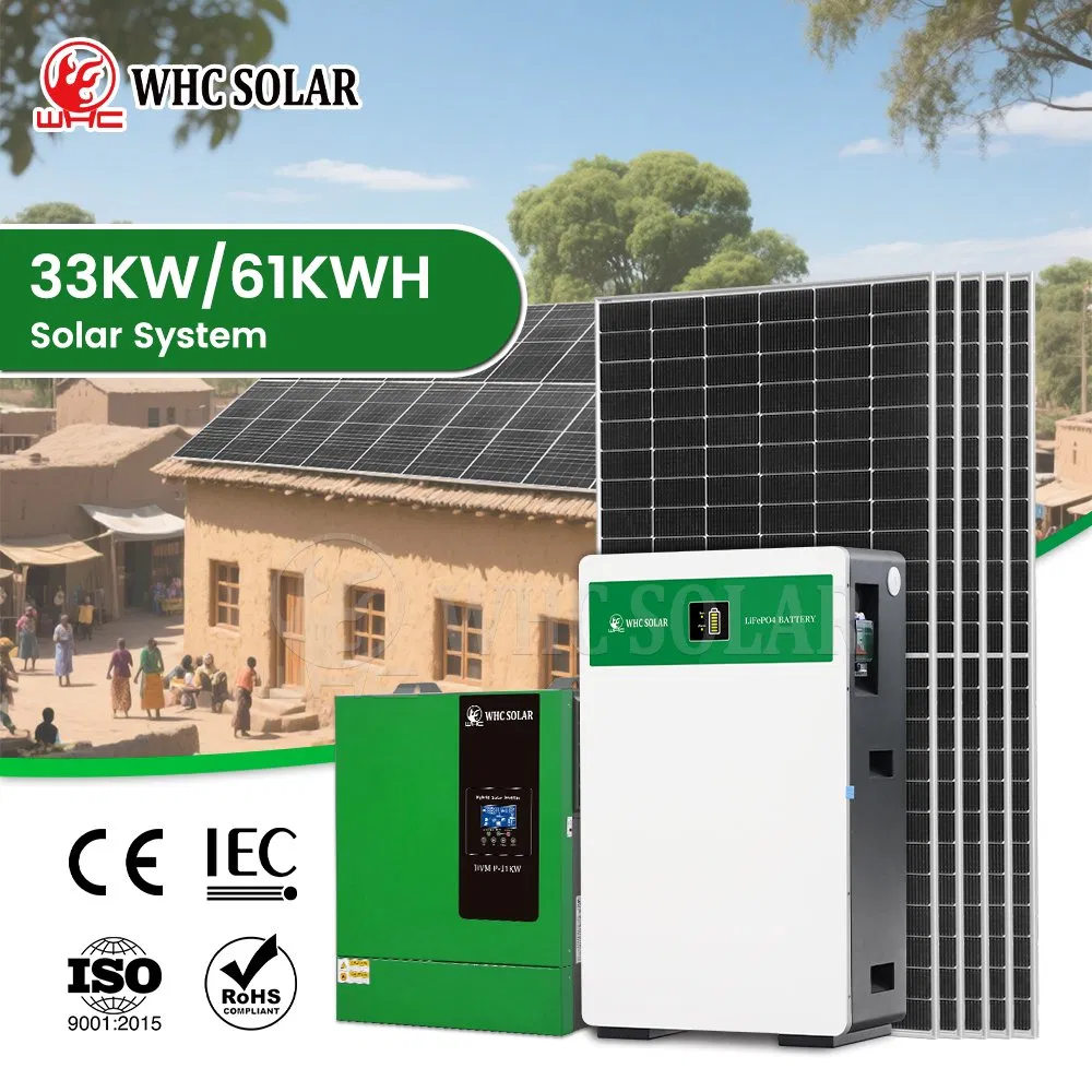 Sistema de Energia Solar Híbrido para Residência 10Kw 20Kw 30KW com Bateria de Lítio Powerwall 5/10/15KWH