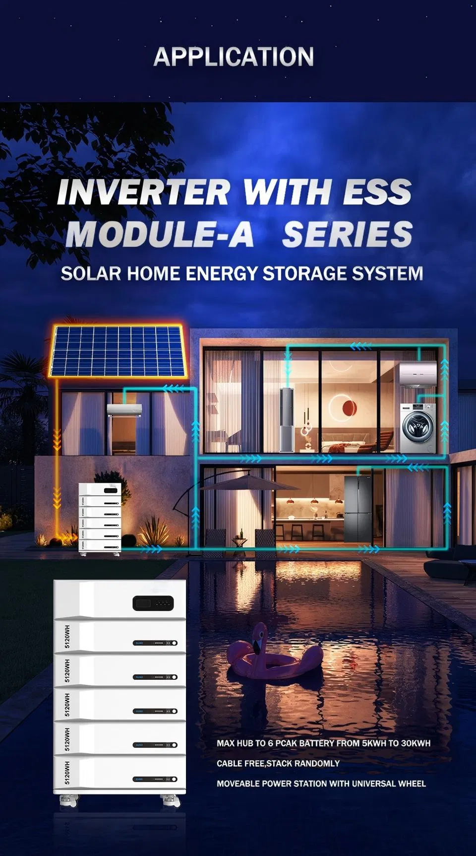 Sistema de Armazenamento de Energia Solar Tudo-em-Um 11kw 20.48kwh