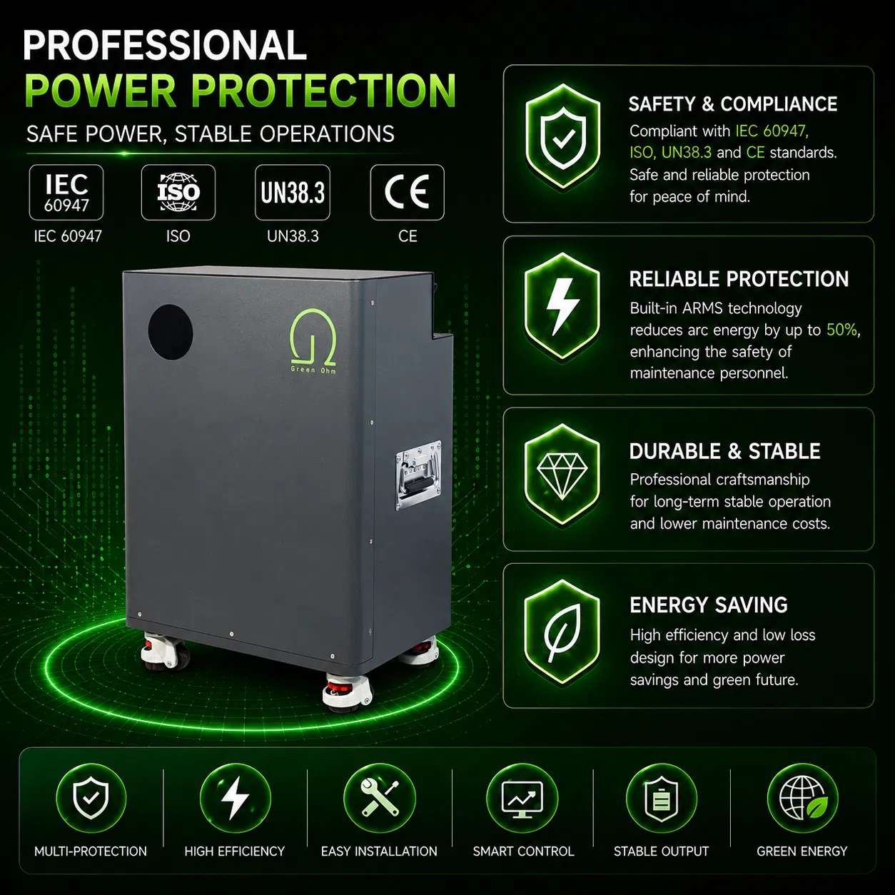 Sistema de Armazenamento de Energia Solar Inteligente para Residências 3.6kw 8kwh Bateria Solar Residencial 48V Sistema de Armazenamento de Energia de Lítio para Suprimento de Energia Solar de Backup Off-Grid