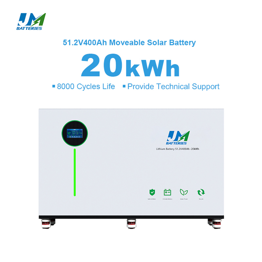 Fornecedor de Fonte Jm Atacado 20kwh Bateria de Lítio Solar Residencial 48V Sistema de Armazenamento de Energia Bess com Sistema BMS Inteligente