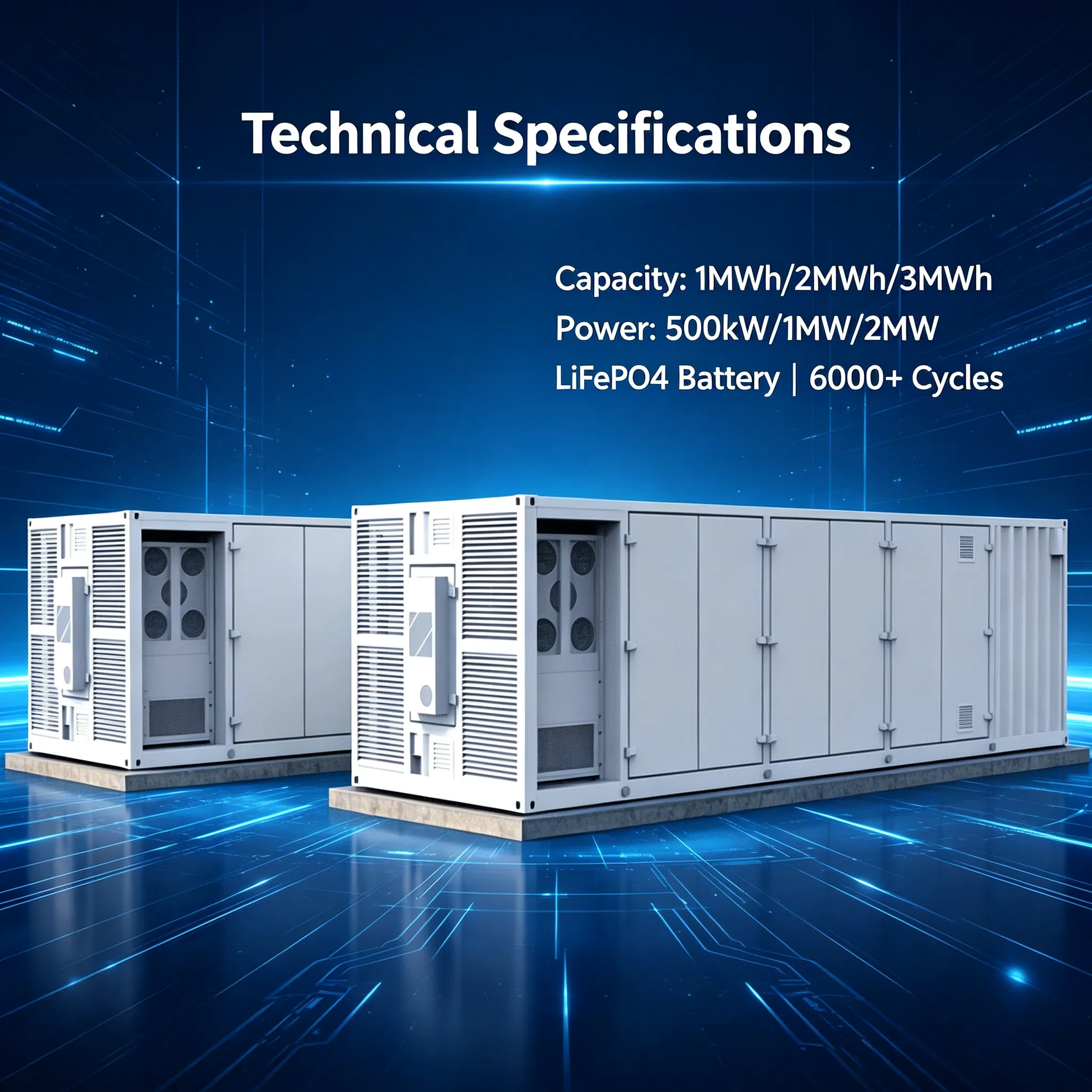 1000kw Sistema de Armazenamento de Energia de Bateria de Contêiner Ess Refrigerado a Líquido para Microrede Solar Comercial e Industrial