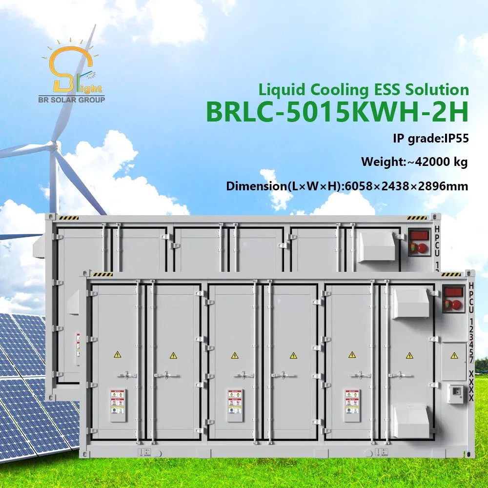 Br Solar IP55 Armário de Bateria LFP Sistema Solar 5.01mwh Contêineres de Resfriamento Líquido Inteligente Soluções de Armazenamento de Energia