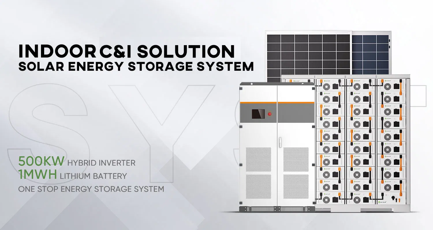 Sistema de Energia Solar Interno 500kw Sistema de Painel Solar Tudo em Um com 500kw Sistema de Armazenamento de Energia com 1000kwh Bateria de Armazenamento