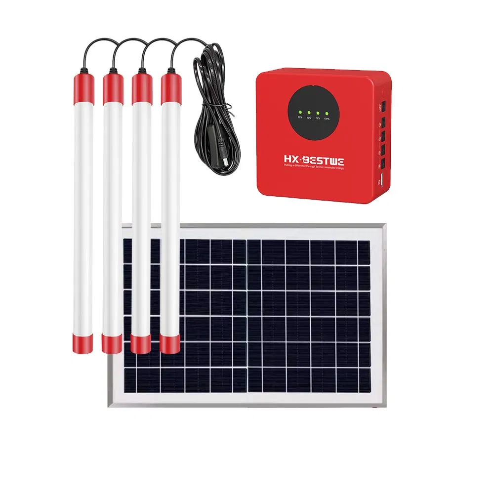 Sistema de Iluminação Portátil com Luz de Tubo LED Solar e Sistema de Armazenamento de Energia para Casa