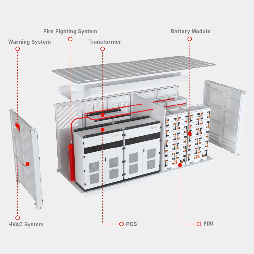 Sistema de Armazenamento de Bateria Solar Comercial 500 Kw 1mwh 1MW 2mwh Sistema de Armazenamento Bess Energy com Inversor