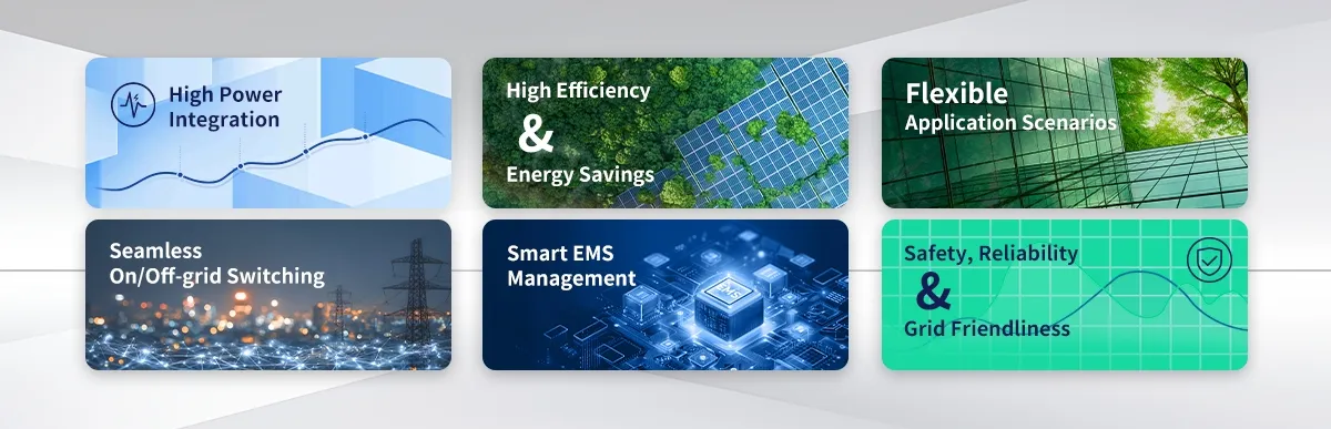 Kit de Sistema de Armazenamento de Energia Comercial 400kW 250 kW 100kW Sistema Elétrico Solar Híbrido Pv