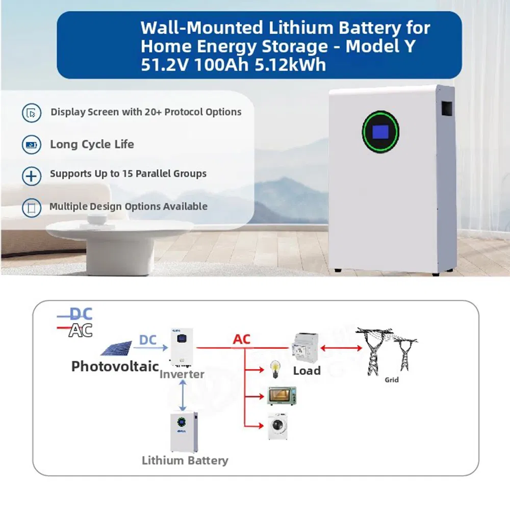 5kwh Powerwall LiFePO4 Sistema de Armazenamento de Energia Solar