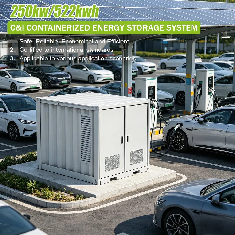 Sistema de Armazenamento de Energia em Contêiner de Microrede 522kwh 250kw LiFePO4 Bateria Tudo em Um Bess para Integração de Solar com Armazenamento Personalizável