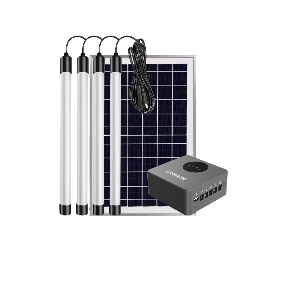 Sistema de Energia Solar Integrado Off Grid com Iluminação e Armazenamento de Bateria de Backup