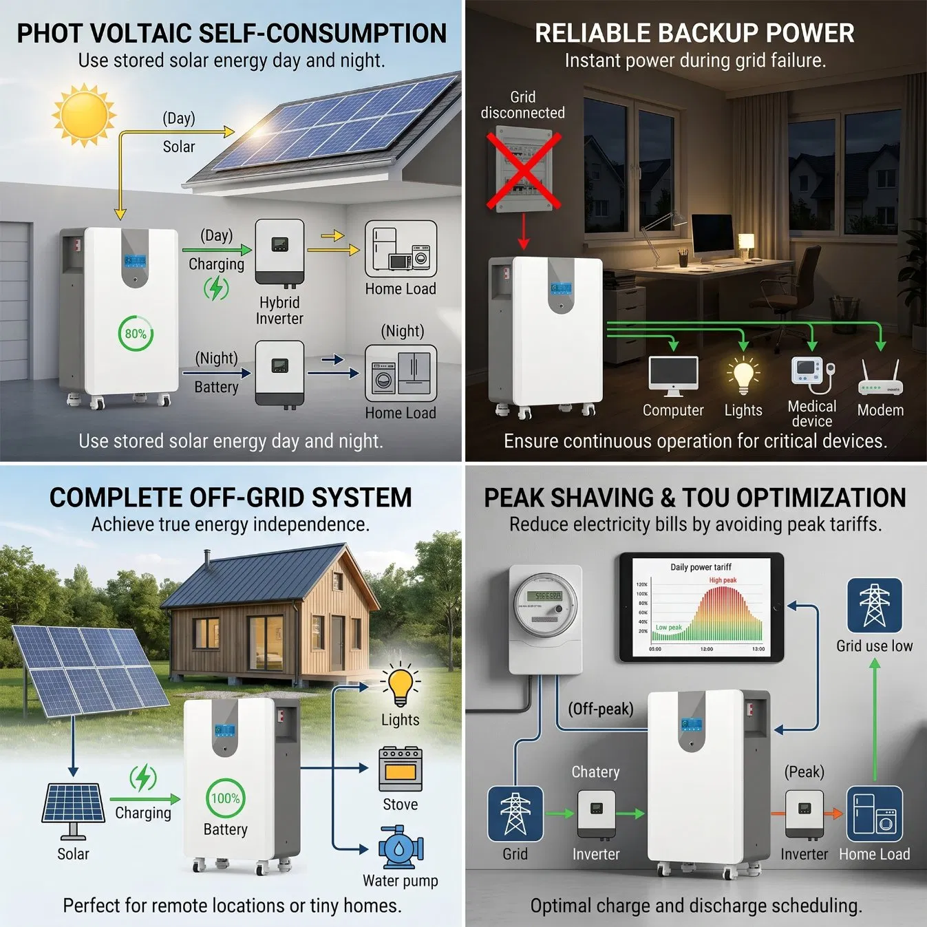 51.2V 17.1kwh 334ah LiFePO4 Bateria Montada no Chão Powerwall 300ah 15kwh Sistema de Armazenamento de Energia Solar Residencial com BMS Inteligente