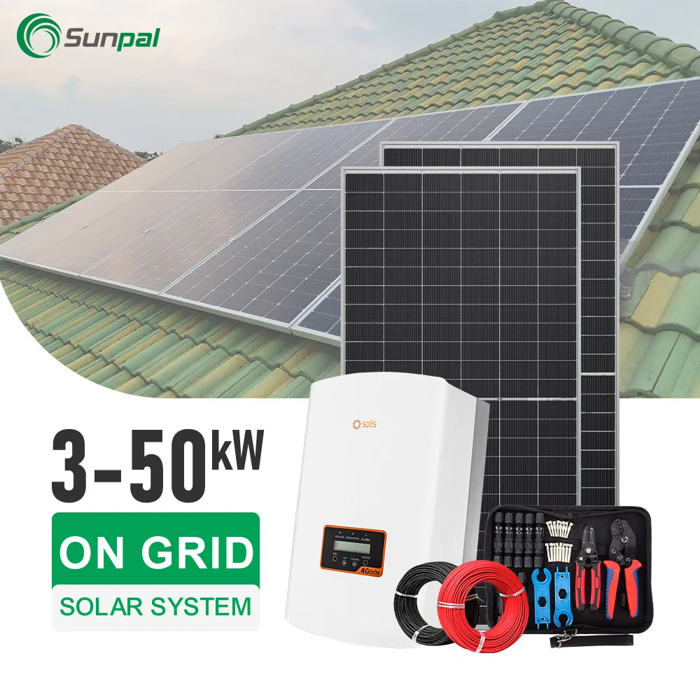 Sistema de Armazenamento de Energia Residencial Sunpal Conectado à Rede 5kW 10kW 20kW 35kW Sistemas Completos de Painéis Solares para Casa