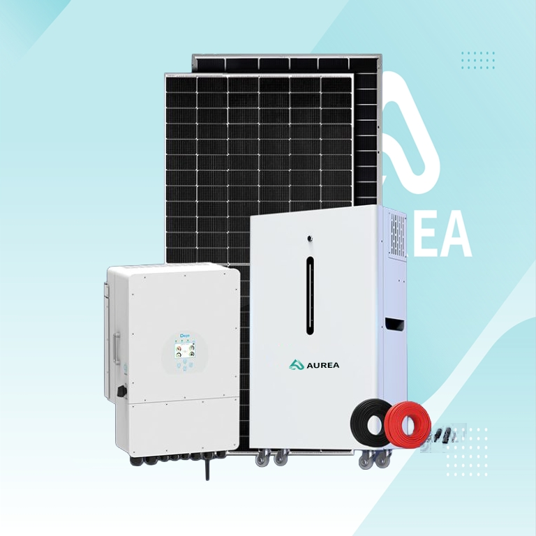 Estação de Energia Solar Residencial Aurea Complete 24V 48V Sistema de Armazenamento de Energia com Bateria de Lítio