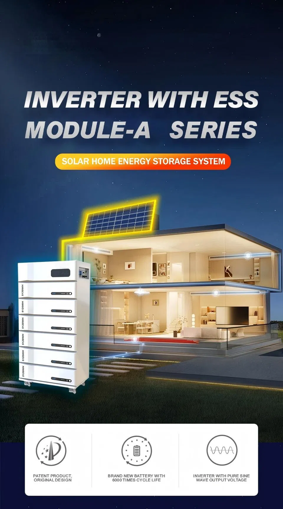 Sistema de Armazenamento de Energia Solar Tudo-em-Um 11kw 20.48kwh