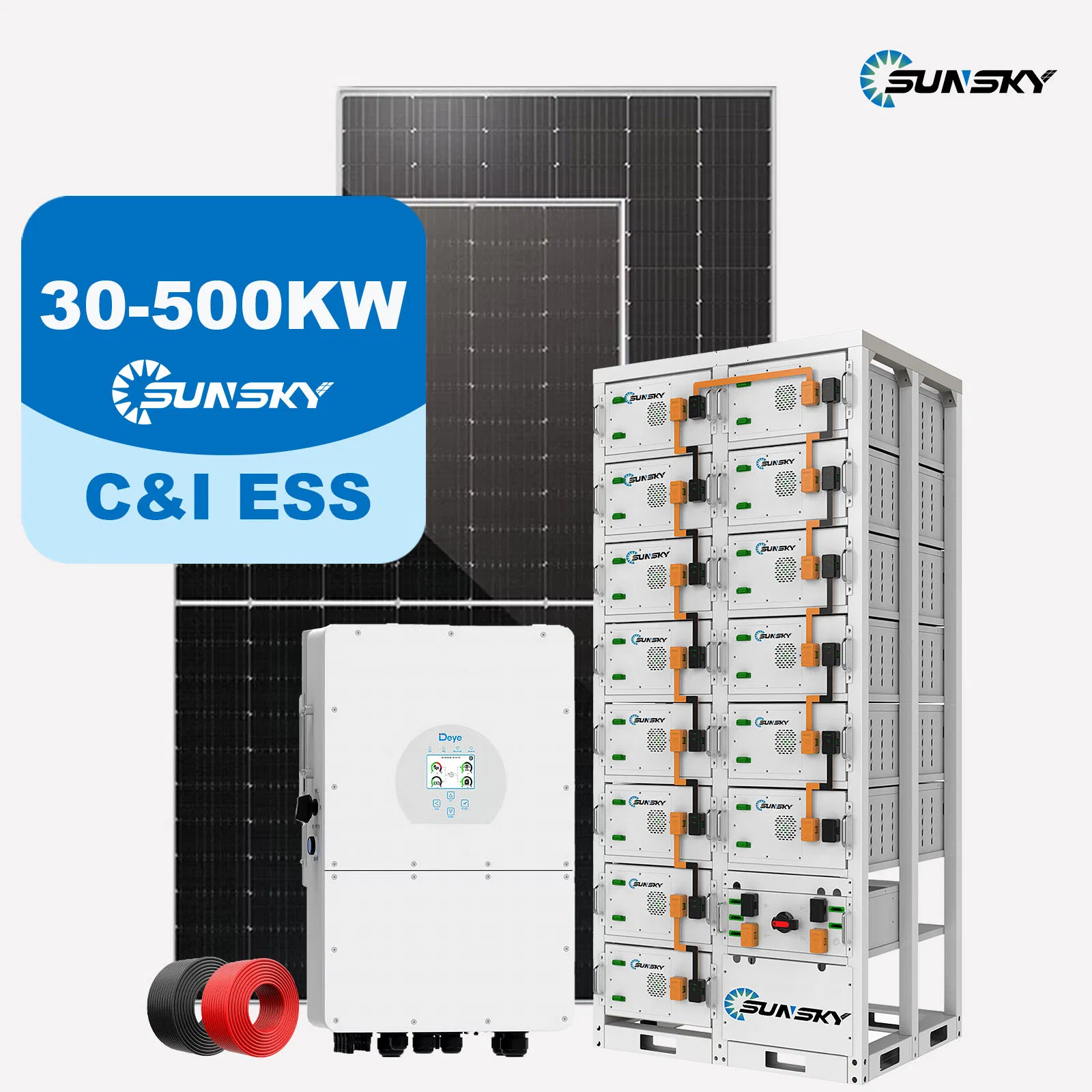 Sistema de Energia Solar da China 150kw 100kw 50kw Kits de Sistema de Armazenamento de Energia Solar para Indústria Conectada à Rede Conjunto Completo com CE
