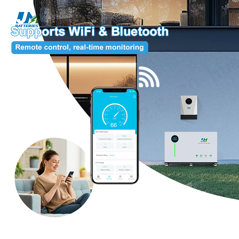 Fornecedor de Fonte Jm Atacado 20kwh Bateria de Lítio Solar Residencial 48V Sistema de Armazenamento de Energia Bess com Sistema BMS Inteligente
