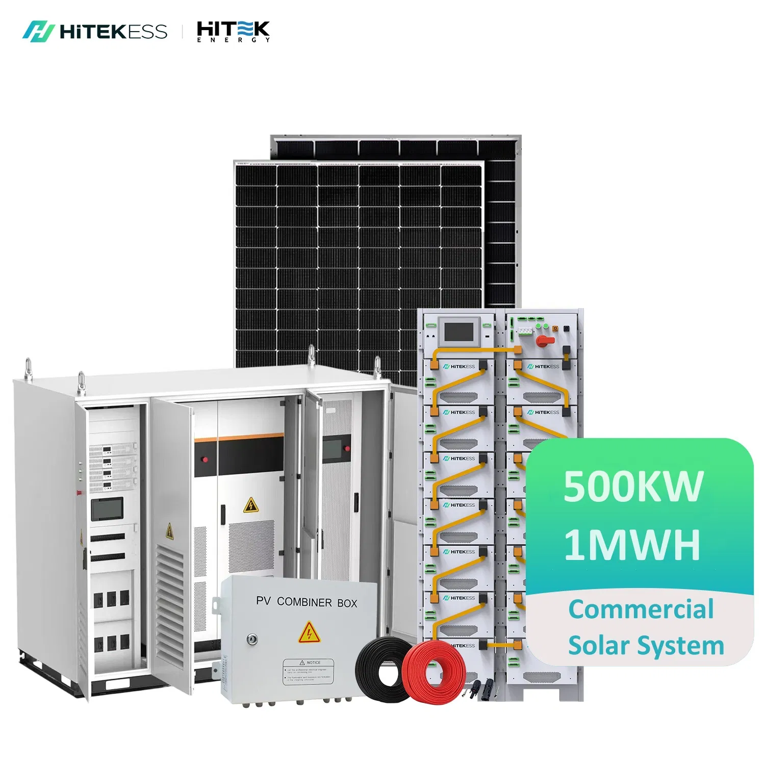 Conjunto Completo Hitekess Tudo em Um Armazenamento de Energia 250kwh 500kwh 1mwh 250 Kw 500kw Conjunto de Sistema Solar da China Kit off Grid Híbrido para Uso em Fazenda