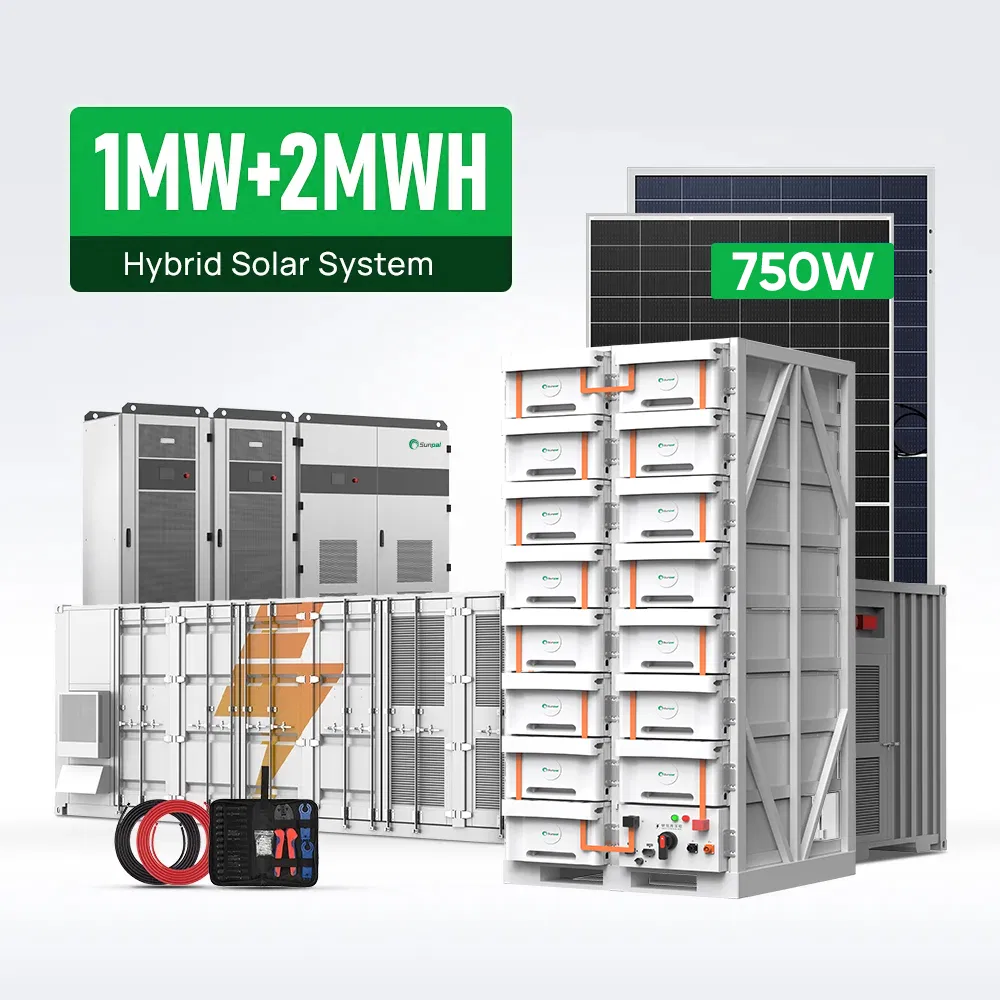 Sistema de Energia Solar Híbrido Sunpal 2mW 1.5mW 1 mW 1mW Sistemas de Armazenamento de Bateria Solar Comercial