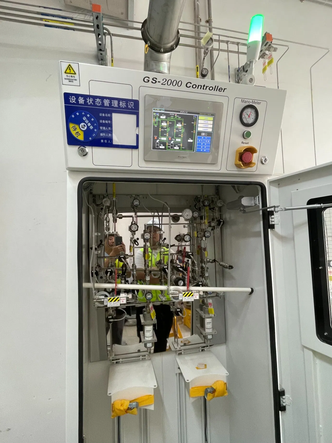 Sistema de Manifold de Aço Inoxidável, Armário de Válvula Automática para Entrega de Gás de Ultra Alta Pureza em Semicondutores