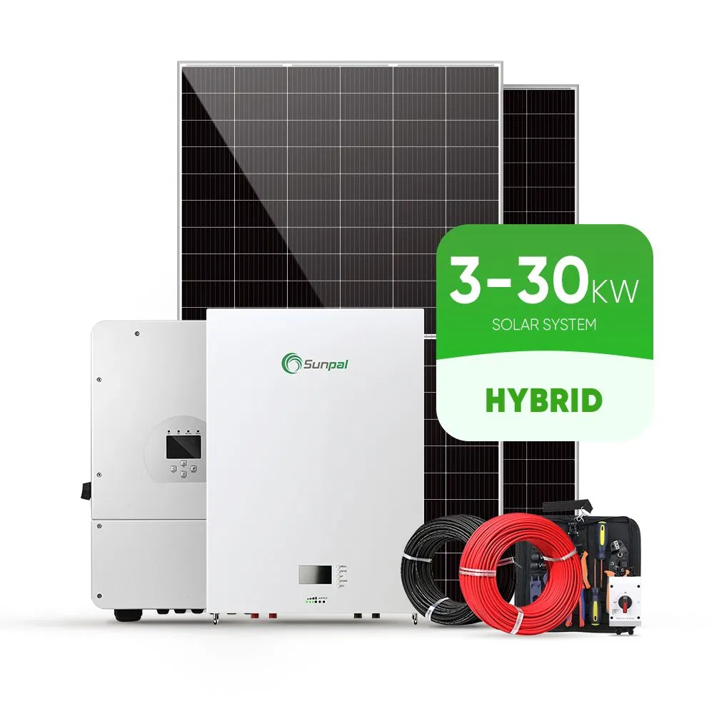 Sistema Solar Híbrido para Casa Sunpal 5Kw 10Kw 40Kw 50Kw Sistema de Armazenamento de Energia Off Grid Kit Solar