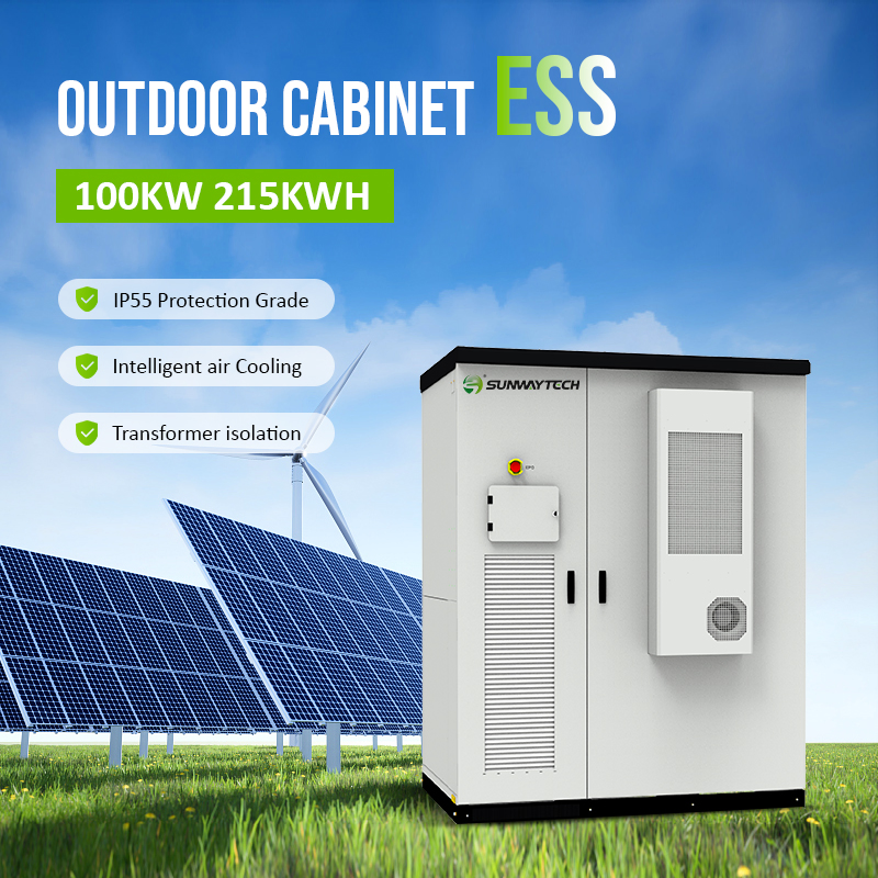 100kwh 215kwh Sistema de Energia Solar Bateria de Lítio Sistemas de Armazenamento de Energia Microrede Armazenamento de Energia de Utilidade Contêiner