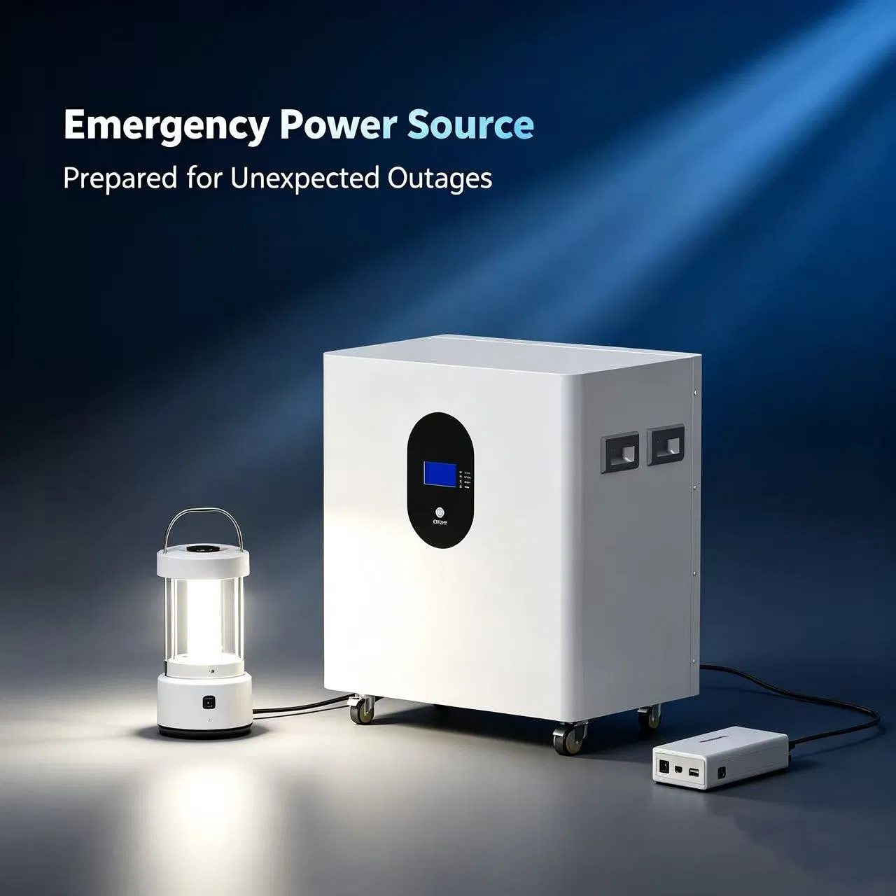 51.2V LiFePO4 Sistema de Armazenamento de Bateria para Casa com Rodas Móveis e BMS Inteligente para Armazenamento de Energia Solar Residencial