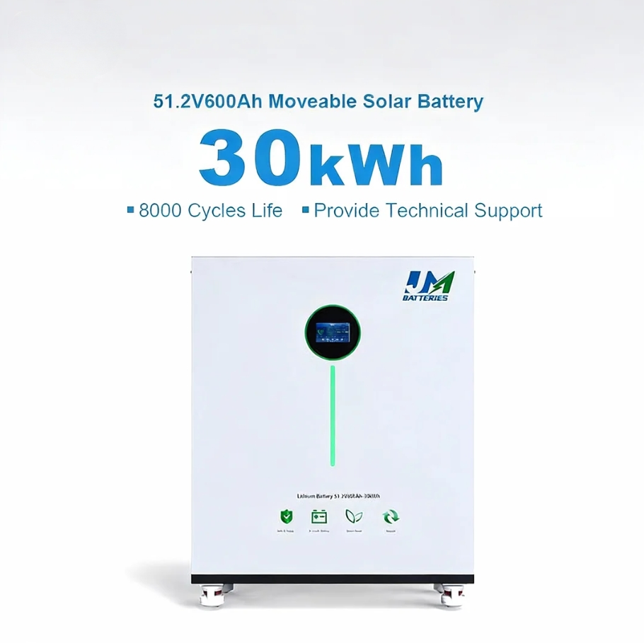 Jm Imposto Livre de Ações da UE LiFePO4 48V 600ah 30kwh Sistema de Armazenamento de Energia Solar com Bateria Powerwall para Casa com Tela Sensível ao Toque BMS para Backup