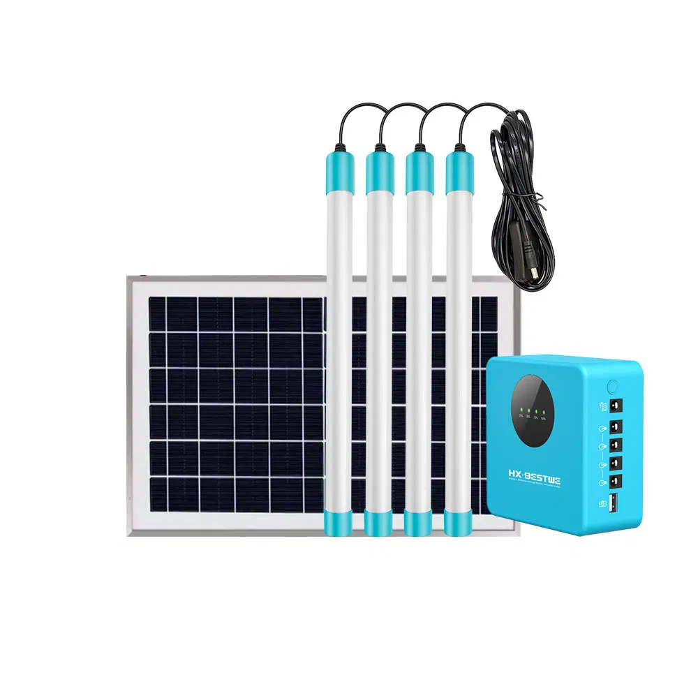 Sistema de Iluminação Portátil com Luz de Tubo LED Solar e Sistema de Armazenamento de Energia para Casa