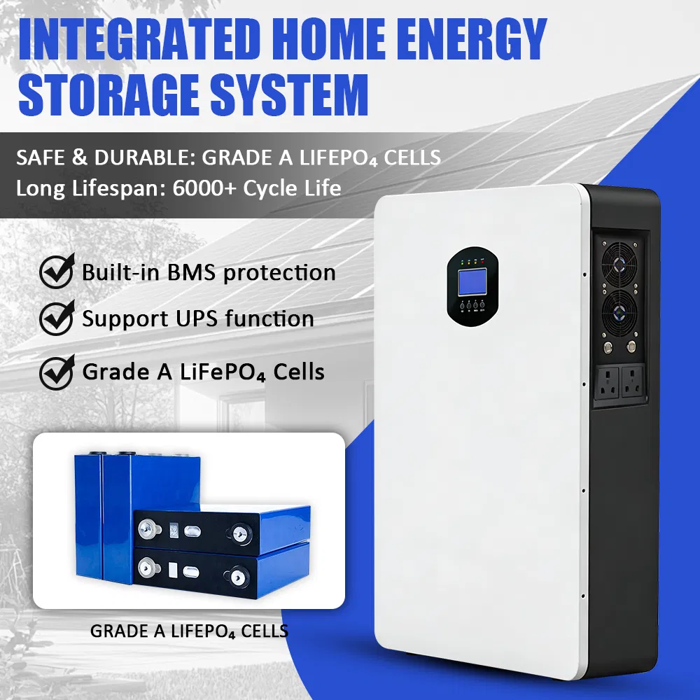 Sistema de Armazenamento de Energia com Bateria All-in-One LiFePO4 para Backup Completo de Casa e Energia Solar
