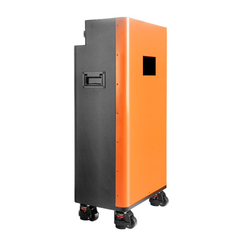 Armazenamento de Energia Doméstica Moderno em Duas Cores 48V Opção de Cor Personalizada Laranja Preto Sistema Portátil Completo de Armazenamento de Energia Solar para Casa Móvel Jk-BMS
