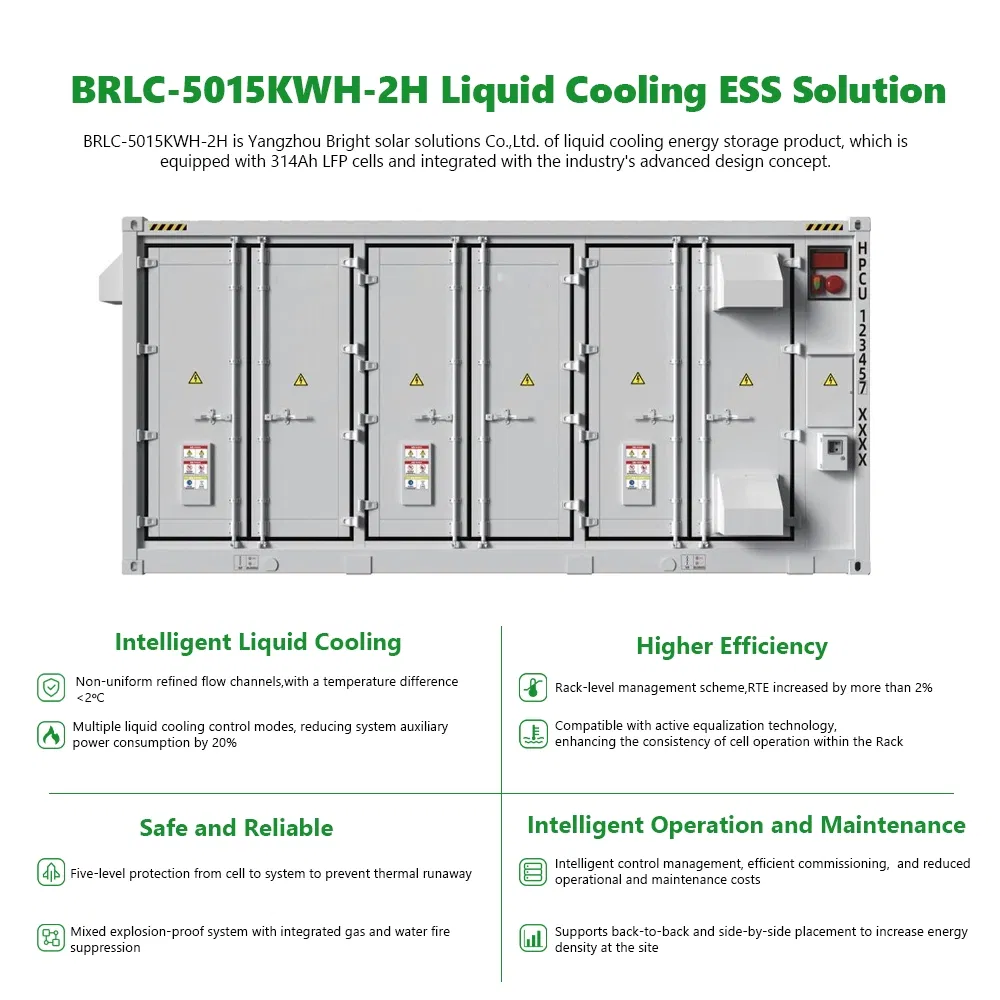 Br Solar IP55 Armário de Bateria LFP Sistema Solar 5.01mwh Contêineres de Resfriamento Líquido Inteligente Soluções de Armazenamento de Energia