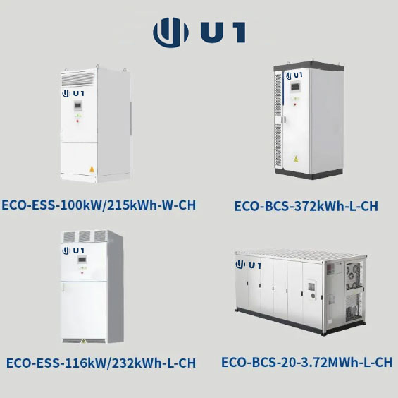U1 50kwh 100 Kwh 200kwh 215kwh Sistema de Armazenamento de Energia em Bateria para Solar