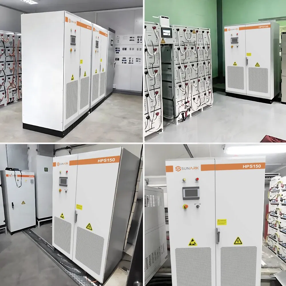 Sistema de Energia Solar Industrial Sunark 100kw 215kw 300kw Sistema de Armazenamento de Energia Híbrido Tudo em Um
