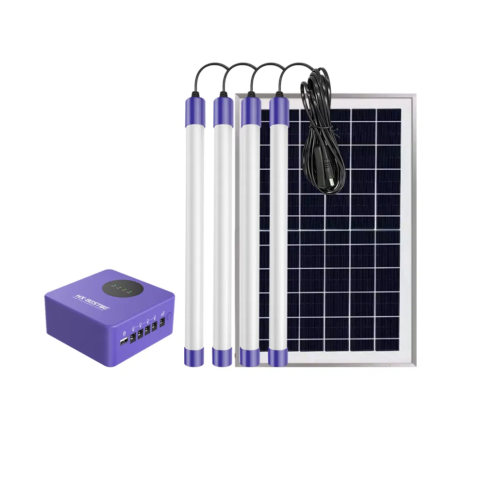 Sistema de Energia Solar Integrado Off Grid com Iluminação e Armazenamento de Bateria de Backup