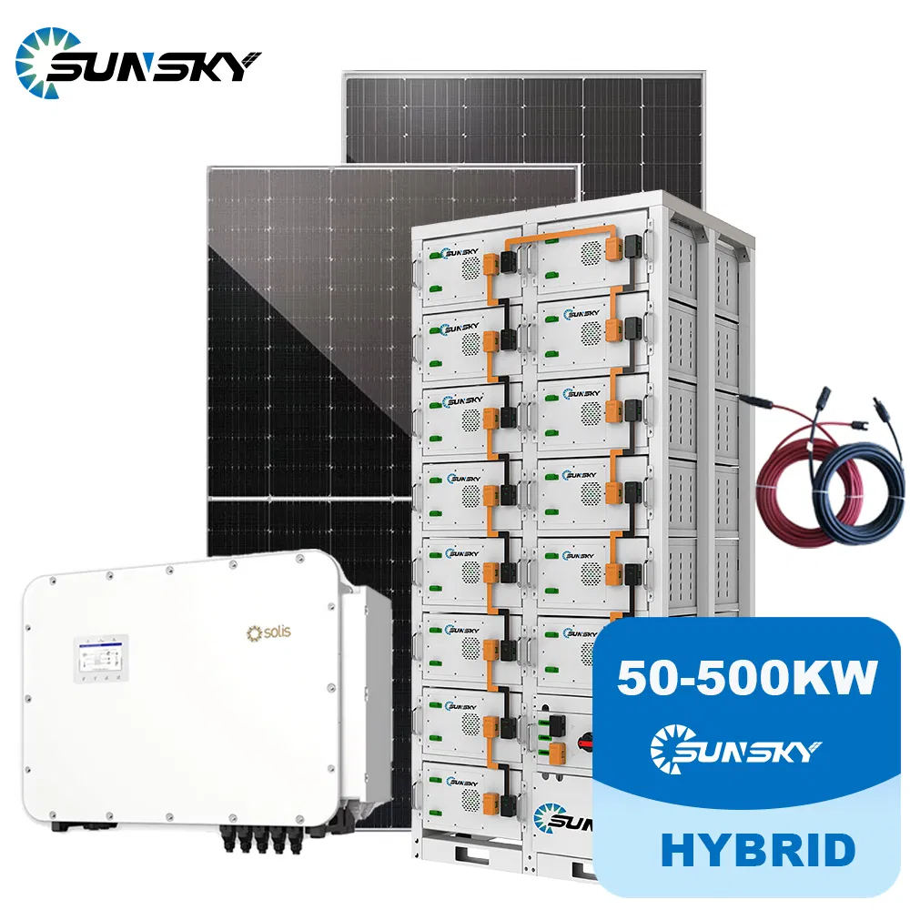 Armazenamento Comercial 100kw Painel Solar Híbrido Inversor com 200kwh Armazenamento de Bateria de Íon de Lítio Sistema de Monitoramento Inteligente de Energia