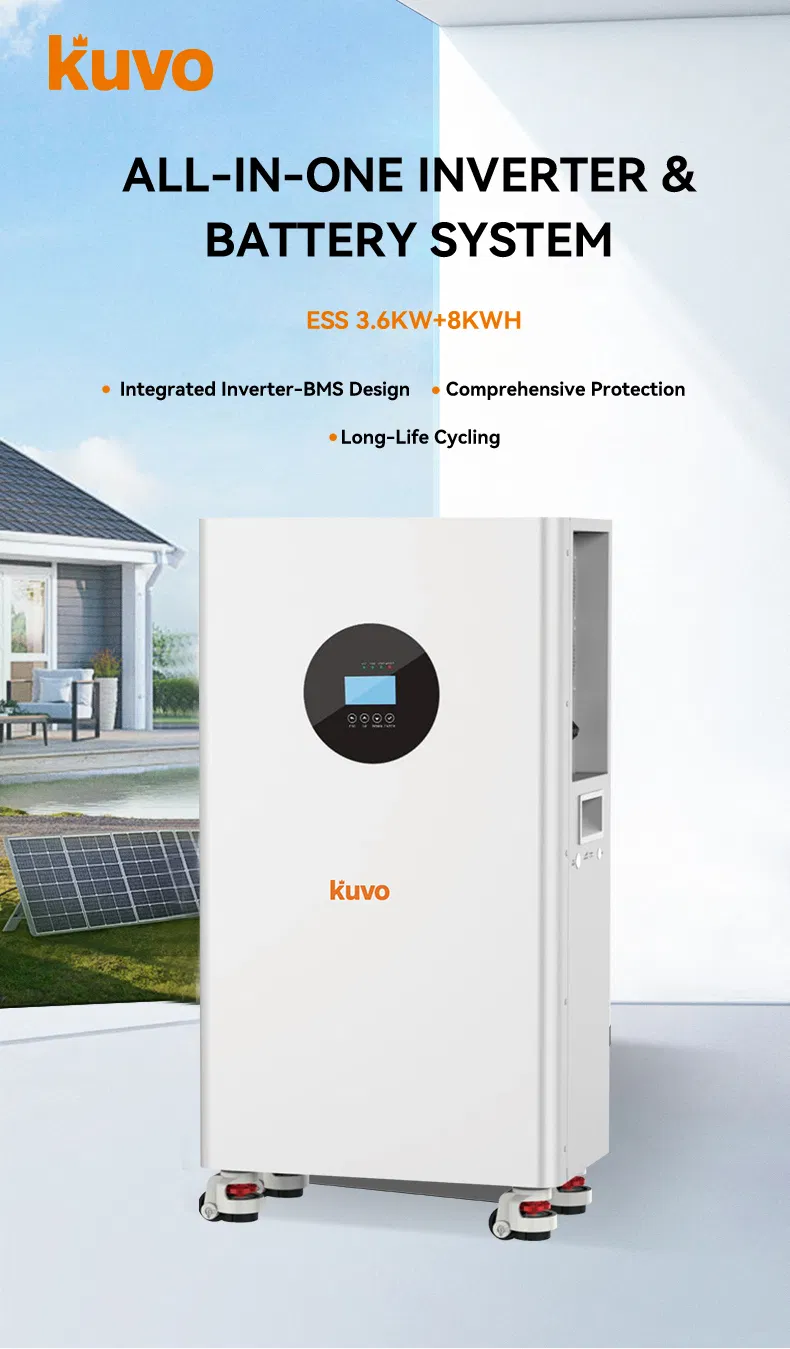 Sistema de Armazenamento de Energia Solar de Alta Eficiência 3.6kw 8kwh com MPPT, Monitoramento WiFi e Proteção Inteligente BMS
