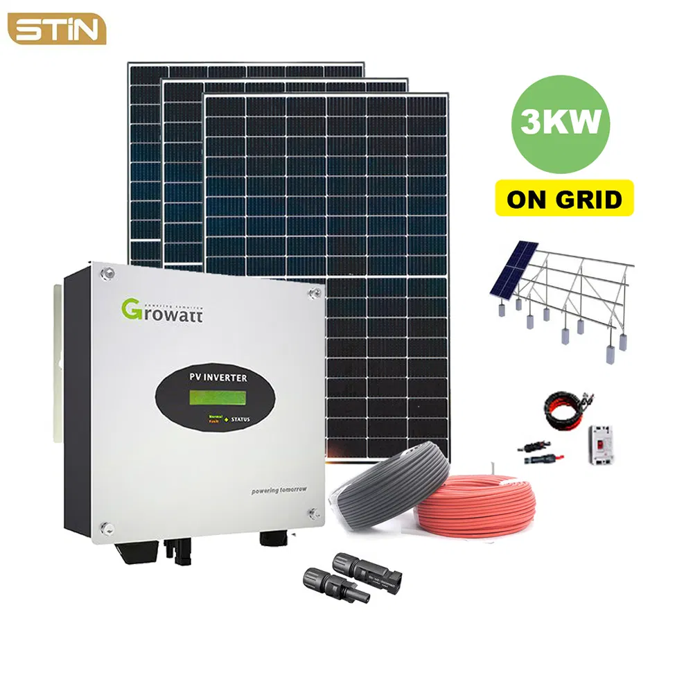 5kw 3kw Sistema de Painéis Solares Híbrido Completo para Armazenamento de Energia em Casa com Iluminação, Bateria de Lítio, Módulo de Gerador de Energia para Varanda