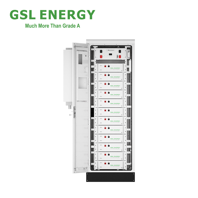 Sistema de Armazenamento Comercial Gsl Energy Alta Tensão 60kwh 48V 100ah LiFePO4 Armazenamento de Energia Solar Off-Grid Industrial e Comercial