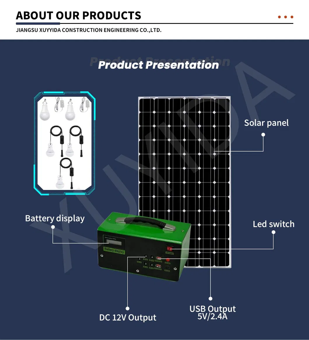 Sistema de Energia Móvel à Prova d'Água com Bateria de Lítio 220V Carregamento Rápido com Painel Solar Portátil