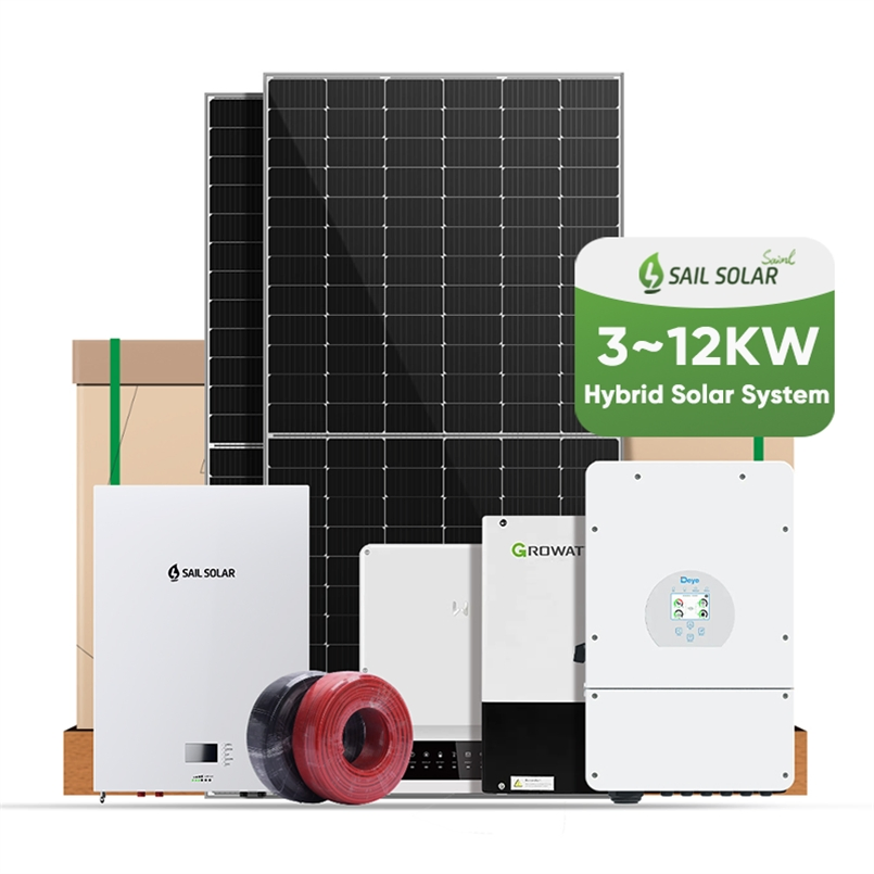 25 Garantia de Ano Sistema Completo de Armazenamento de Energia Solar Residencial 5kw 8kw 10kw Sistema Híbrido de Energia Solar